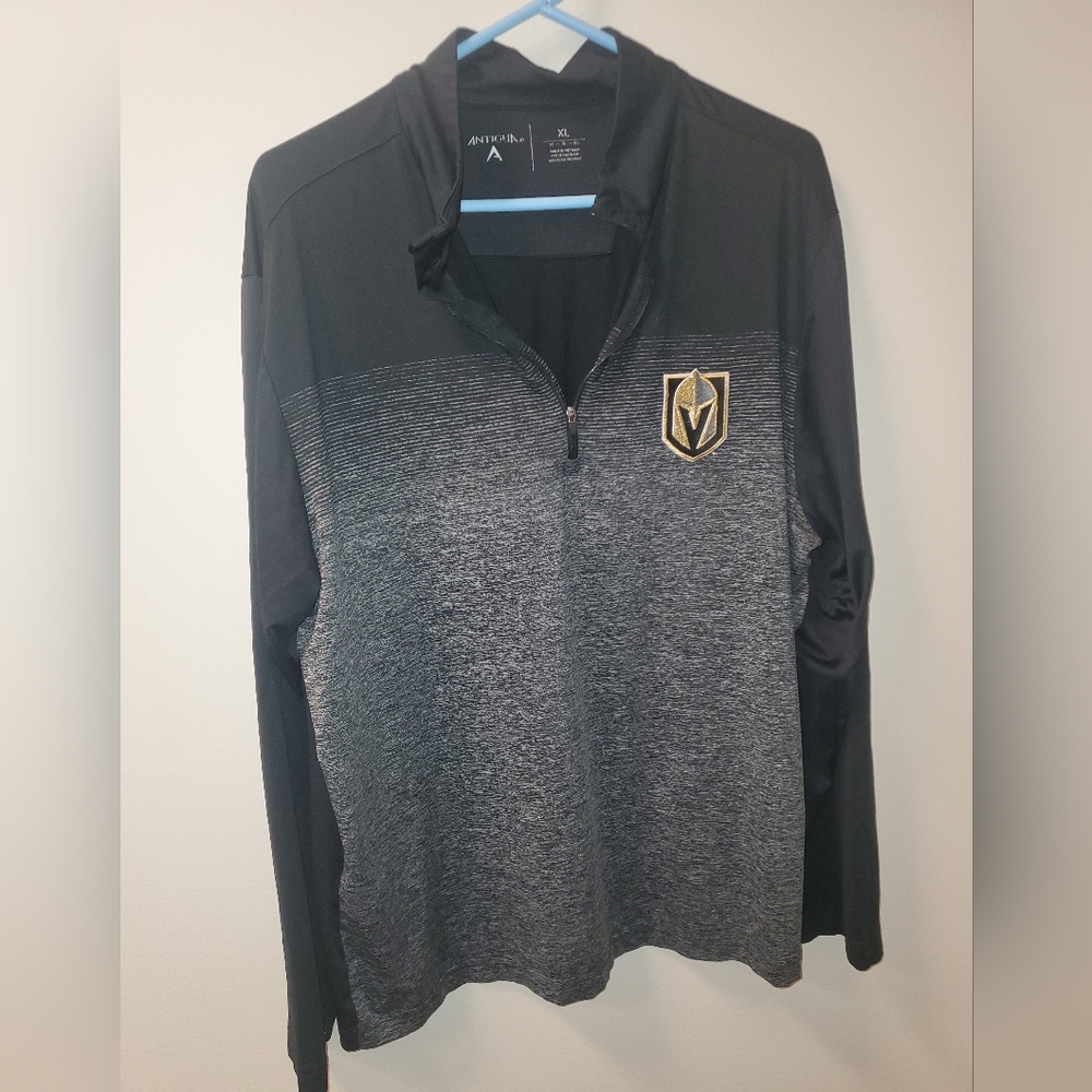Antigua‎ XL Las Vegas Knights Black/Gray Quarter-Zip Pullover